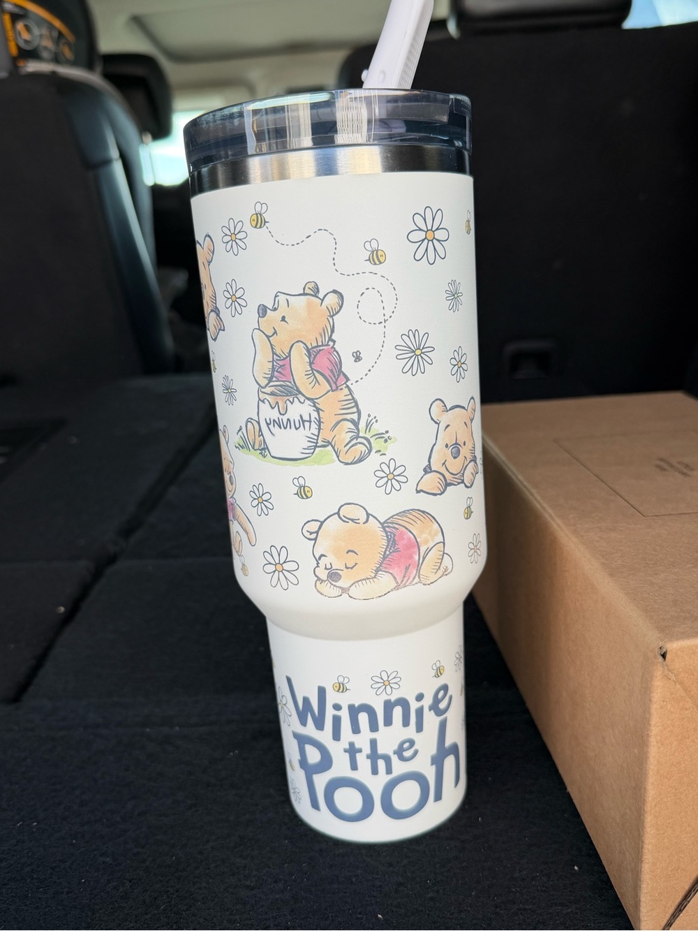 Disney Winnie the Pooh White Stainless Travel Tumbler
